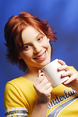 Image showing Girl with cup