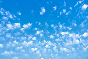 Image showing blue sky with lots of small clouds