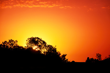 Image showing beautiful sunset in the Australia outback