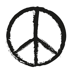 Image showing black peace sign painting