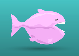 Image showing pink fish cartoon