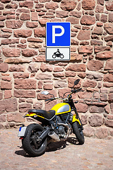 Image showing motorbike parking sign germany