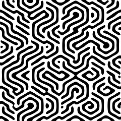 Image showing black and white maze background