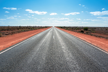 Image showing longest straight road in Australia