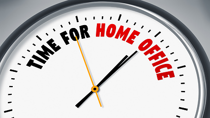 Image showing clock with text time for home office