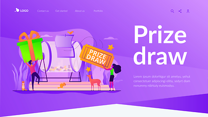 Image showing Prize draw landing page template.