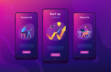 Image showing Start up launch app interface template.
