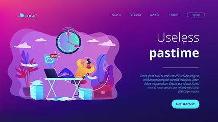 Image showing Procrastination concept landing page.