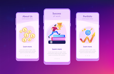 Image showing Motivation app interface template.