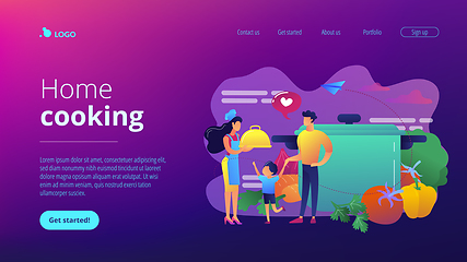 Image showing Home cooking concept landing page.