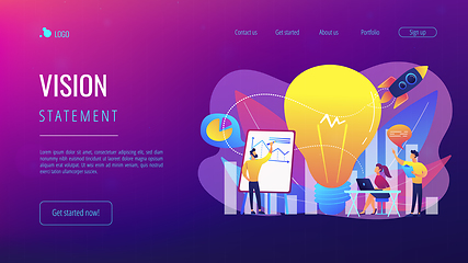 Image showing Vision statement concept landing page.