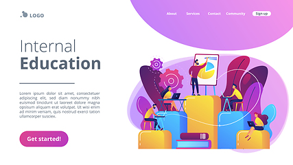 Image showing Internal education concept landing page.