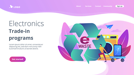 Image showing E-waste reduction concept landing page.