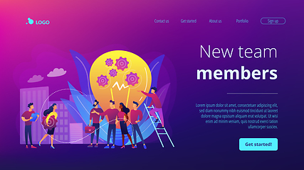 Image showing New team members concept landing page
