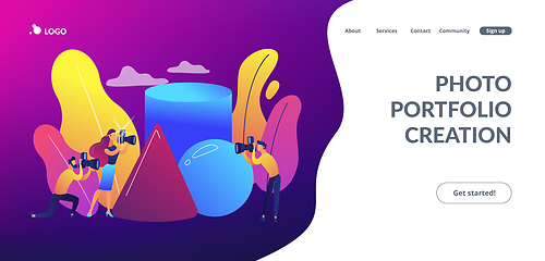 Image showing Photography workshop concept landing page.