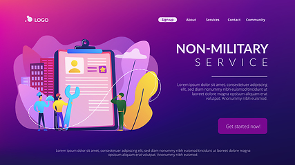 Image showing Alternative civilian service concept landing page.