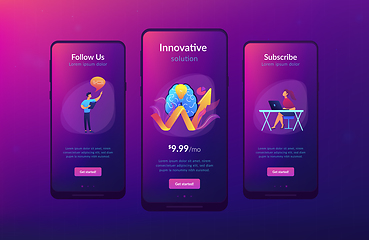 Image showing Innovative solution app interface template.