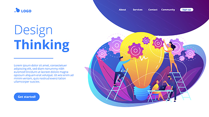 Image showing New idea engineering concept landing page.