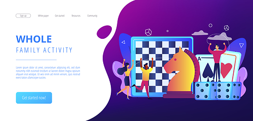 Image showing Board game concept landing page.