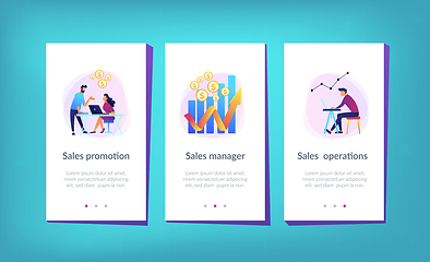 Image showing Sales growth app interface template.