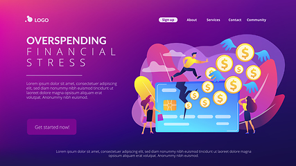 Image showing Overspending concept landing page.