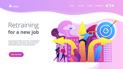 Image showing Career change concept landing page.