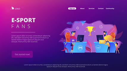 Image showing E-sport fans concept landing page.