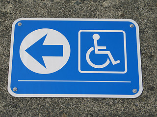 Image showing handicap access sign