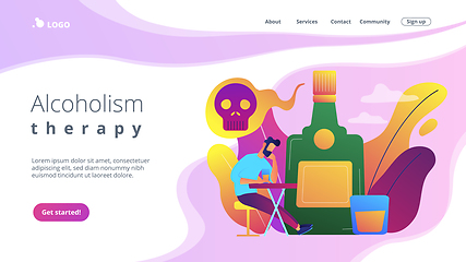 Image showing Drinking alcohol concept landing page.