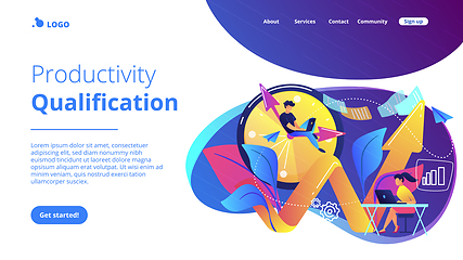 Image showing Productivity concept landing page.