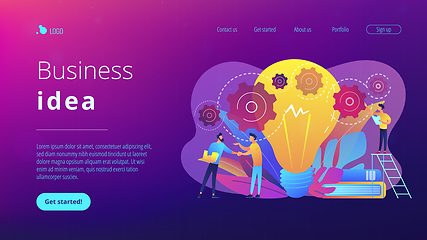 Image showing Business idea concept landing page.