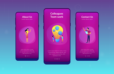 Image showing Teamwork app interface template.