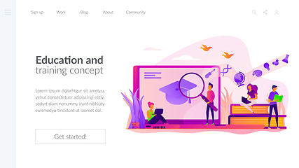 Image showing Learning landing page template