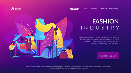 Image showing Fashion industry concept landing page.