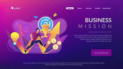 Image showing Business mission concept landing page.