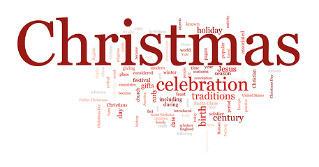 Image showing Christmas text cloud