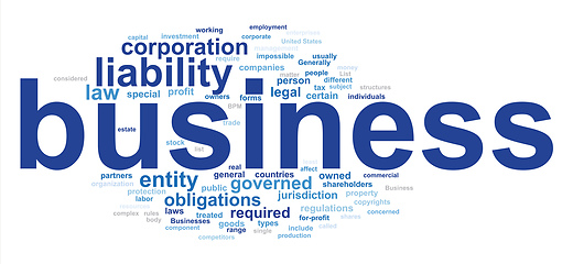 Image showing Business text cloud