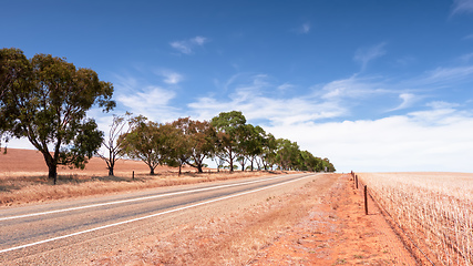 Image showing road in dry south Australia