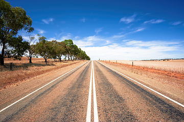 Image showing road in dry south Australia