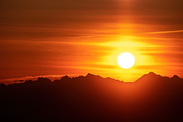 Image showing beautiful red sunset sky