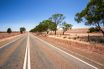 Image showing road in dry south Australia