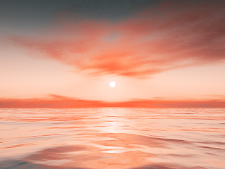Image showing beautiful ocean water sunset background