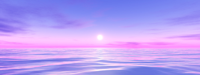 Image showing pink and blue sunset wide background