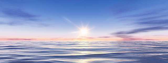 Image showing magic sunset wide background