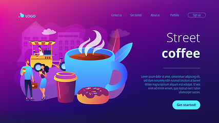 Image showing Street coffee concept landing page.