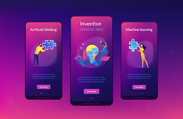 Image showing Creative idea app interface template.