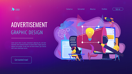 Image showing Brand identity concept landing page.