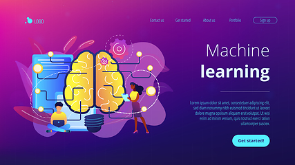 Image showing Artificial intelligence concept landing page.