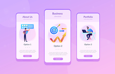 Image showing Business direction app interface template.