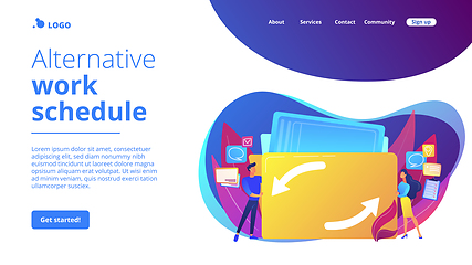 Image showing Job sharing concept landing page